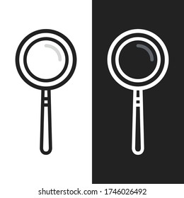 Magnifying Glass, UI Icon, Flat Icon Magnifying Search Icon Symbol Vector Illustration Background