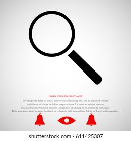Magnifying Glass, vector best flat icon, EPS