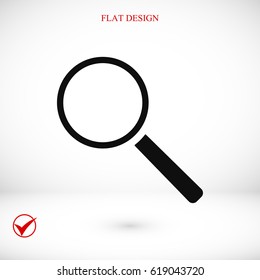 Magnifying Glass, vector best flat icon, EPS