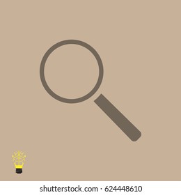 Magnifying Glass, vector best flat icon, EPS