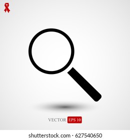 Magnifying Glass, vector best flat icon, EPS