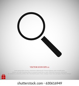Magnifying Glass, vector best flat icon, EPS