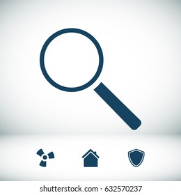 Magnifying Glass, vector best flat icon, EPS
