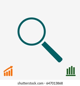 Magnifying Glass, vector best flat icon, EPS