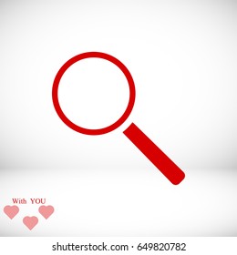 Magnifying Glass, vector best flat icon, EPS