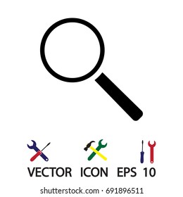 Magnifying Glass, vector best flat icon, EPS