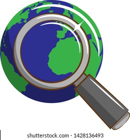 magnifying glass vector cartoon clipart 