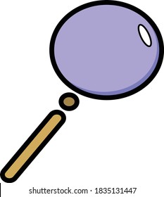 Vector de vidrio de aumento. Forma clásica hecha por nosotros

