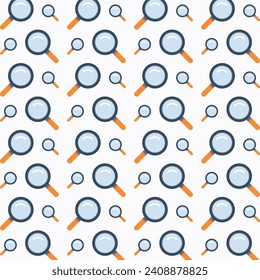 Magnifying glass vector design pattern illustration background