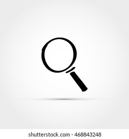 Magnifying glass vector drawing