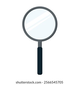 Magnifying Glass Vector in Flat Design Style