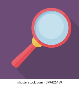 magnifying glass in vector flat design