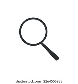 Magnifying glass vector flat icon.