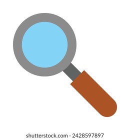 Vector de lupa de diseño de icono plano