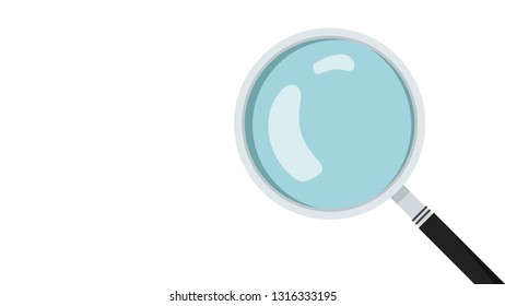 Magnifying glass vector. free space for text. wallpaper. copy space.