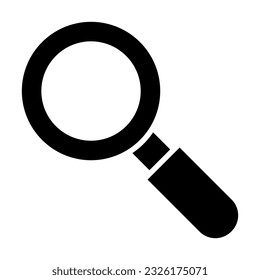 Magnifying Glass Vector Glyph Icon For Personal And Commercial Use.

