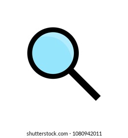 Magnifying glass vector graphic icon. Simple flat design, logo, symbol, isolated.