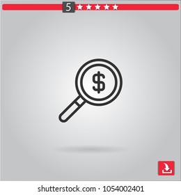 magnifying glass vector icon