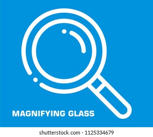 MAGNIFYING GLASS VECTOR ICON 