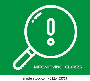 MAGNIFYING GLASS VECTOR ICON 