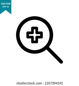 magnifying glass vector icon 