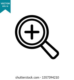 magnifying glass vector icon 