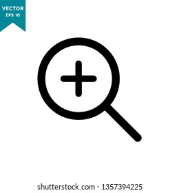 magnifying glass vector icon 