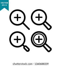 magnifying glass vector icon 