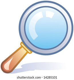Magnifying glass vector icon