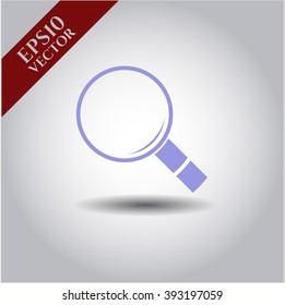Icono del vector de vidrio de aumento