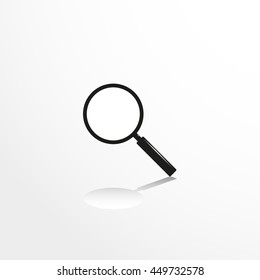 Magnifying glass. Vector icon.