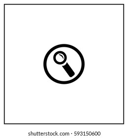 Magnifying Glass Vector Icon.