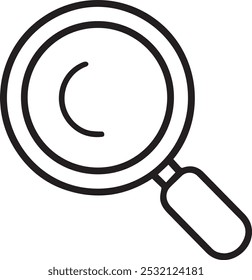 Ilustración del contorno del arte del icono del Vector de la lupa.