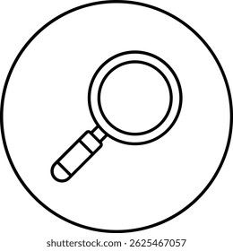 Icono de Vector de lupa. Se puede utilizar para aplicaciones de impresión, móviles y de Web.