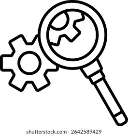 Icono de Vector de lupa. Se puede utilizar para aplicaciones de impresión, móviles y de Web.