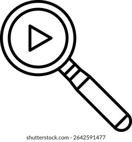 Magnifying glass vector icon. Can be used for printing, mobile and web applications.