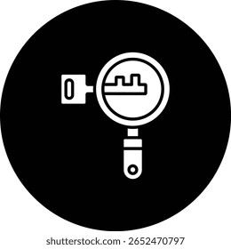Vergrößerndes Glas-Vektorsymbol. Kann für Druck-, Mobil- und Web-Anwendungen verwendet werden.