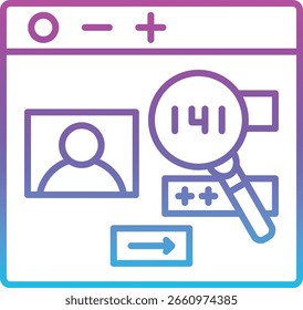 Magnifying glass vector icon. Can be used for printing, mobile and web applications.