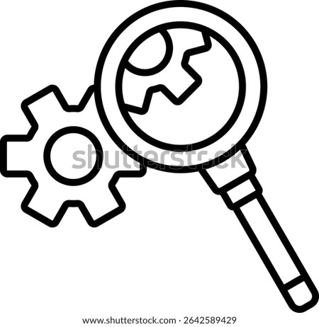 Magnifying glass vector icon. Can be used for printing, mobile and web applications.