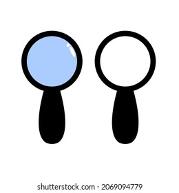 Magnifying glass vector. Magnifying glass icon or clipart.