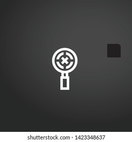 Magnifying Glass vector icon. Magnifying Glass concept stroke symbol design. Thin graphic elements vector illustration, outline pattern for your web site design, logo, UI. EPS 10.