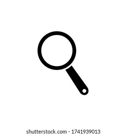 Icono del vector de vidrio de aumento para eps 10