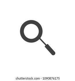 Magnifying glass vector icon. filled flat sign for mobile concept and web design. Zoom loupe simple solid icon. Search symbol, logo illustration. Pixel perfect vector graphics