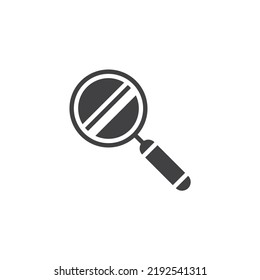 Magnifying glass vector icon. filled flat sign for mobile concept and web design. Magnifier glyph icon. Search symbol, logo illustration. Vector graphics