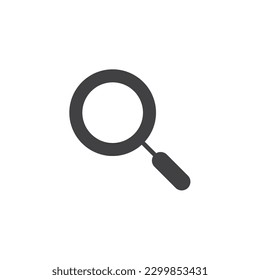 Magnifying glass vector icon. filled flat sign for mobile concept and web design. Magnifier glyph icon. Search symbol, logo illustration. Vector graphics