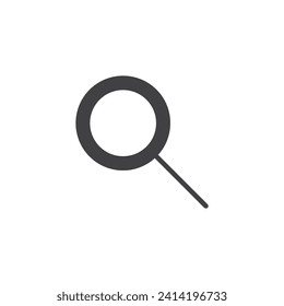 Magnifying glass vector icon. filled flat sign for mobile concept and web design. Search Button glyph icon. Symbol, logo illustration. Vector graphics