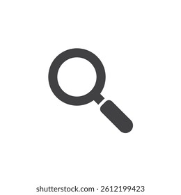 Magnifying glass vector icon. filled flat sign for mobile concept and web design. Finding information glyph icon. Search symbol, logo illustration. Vector graphics