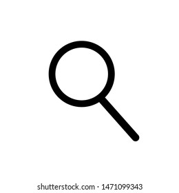 Magnifying glass vector icon. Flat magnifier for explore or search. Zoom magnify icon for web, social media. vector eps10