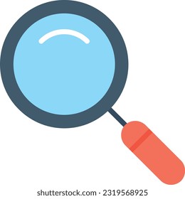 Magnifying Glass Vector Icon Flat Style