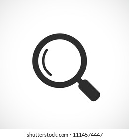 Magnifying glass vector icon isolated on white background